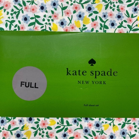 Kate Spade Full size Sheet set Ditsy Floral cottage shabby chic Cotton Percale - Picture 1 of 5